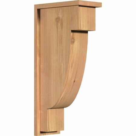 Alpine Smooth Corbel w/Backplate, Western Red Cedar, 7 1/2"W x 14"D x 30"H